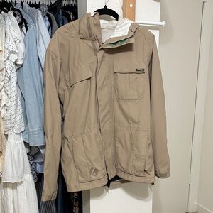 Burton Khaki Hooded Snowboarding Jacket
